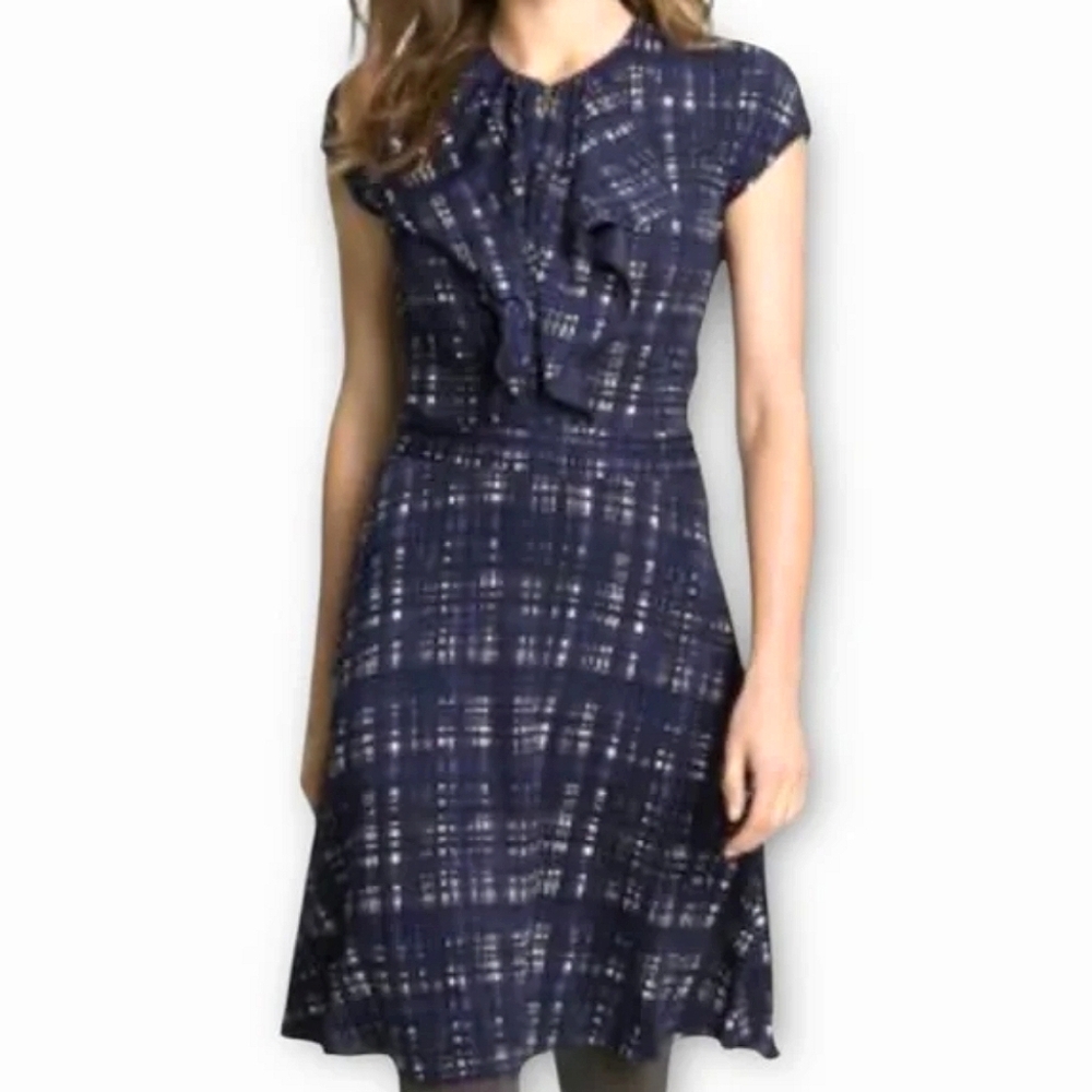 TORY BURCH | $275 Clementine Plaid A-Line Dress - Picture 1 of 10